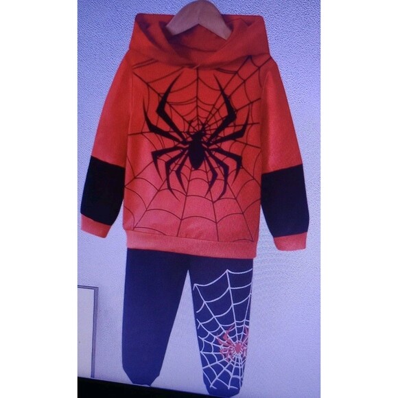 Spiderman 2pc Hoodie & Pants Boy's Sz 2 Kids Set NWT - Picture 2 of 6